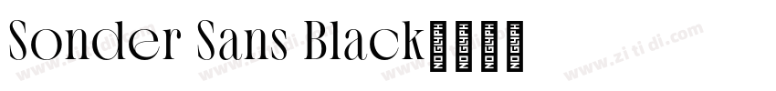 Sonder Sans Black字体转换